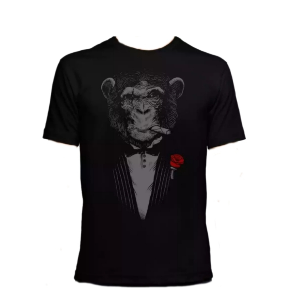 "Monkey Business" shirt size L